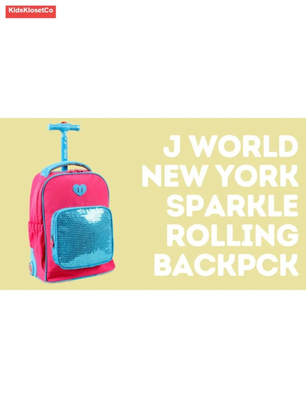 Rolling Backpack for Kids, Carry-On Luggage with Wheels, Adjustable Handle,